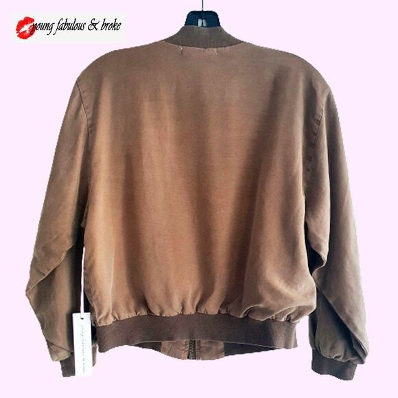 Young Fabulous & Broke NEW Streetwear Khaki Flap Pocket Baseball Jacket S - Picture 9 of 11